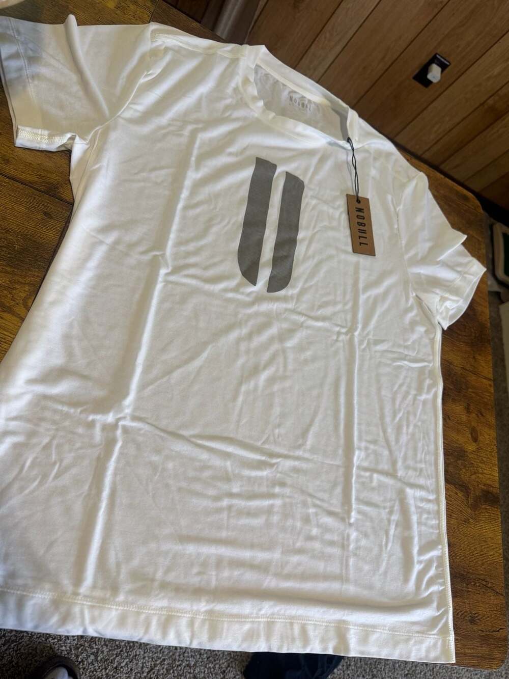 NOBULL White Short Sleeve Tee with Gray Logo NWOT